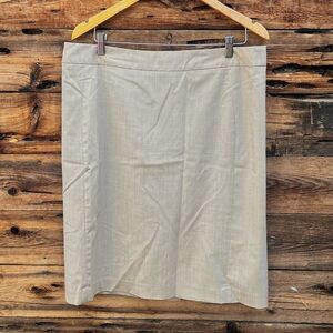 BANANA REPUBLIC | Tan Wool Blend Elegant Skirt 14